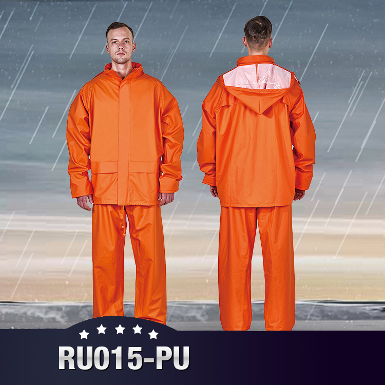 Rain Suit Hooded With Elastic Waist Pants