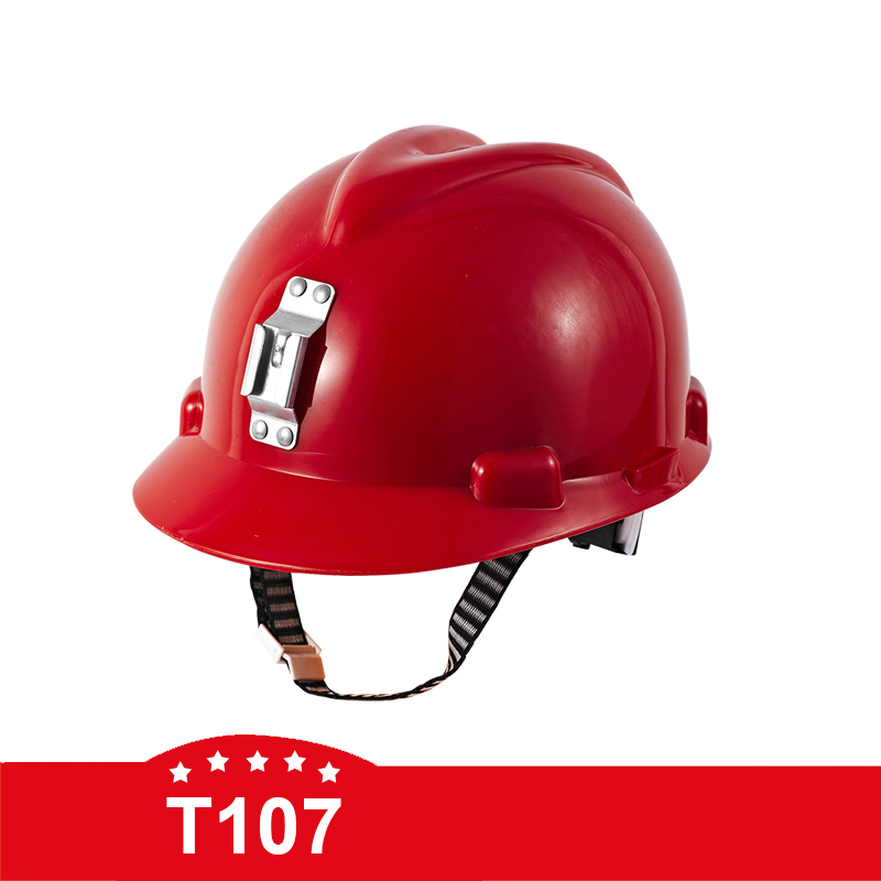 T107 V Style Safety Helmets with Mining Lamps