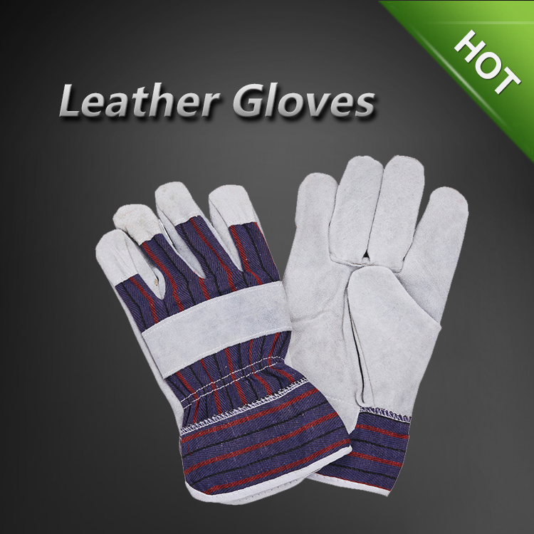 LC21134 Cow split patch palm gloves