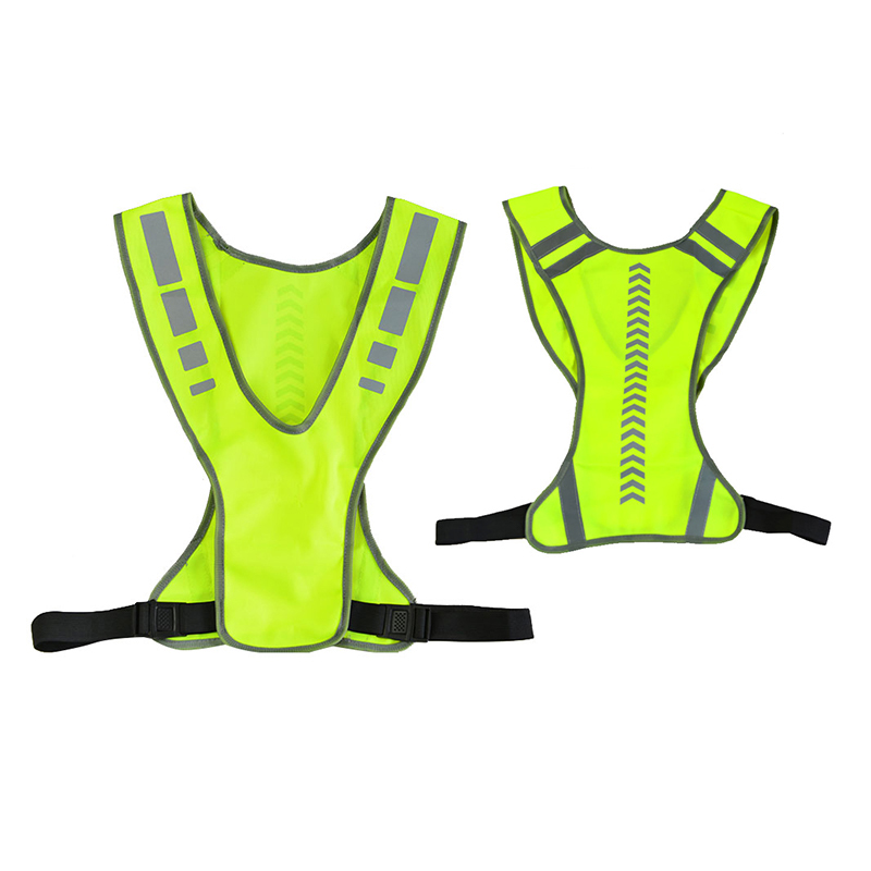 R204 Running Vest Adjustable Elastic Belt Safety Reflective Vest