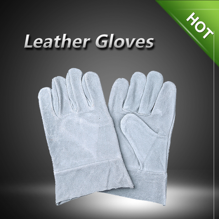LC2014 Cow split leather gloves without lining
