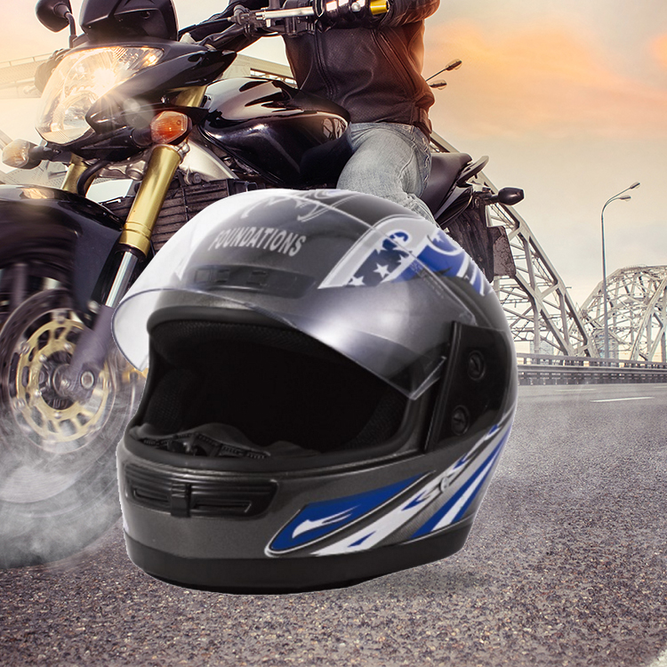 Full face motorcycle helmet