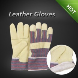 88PASA-BOA Pig grain leather gloves with boa lining