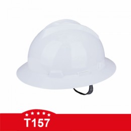 T157 V Style Round Shape Full Brim Safety Helmets