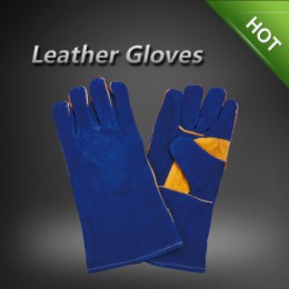 LC20245 Kevlar line cow split welding gloves