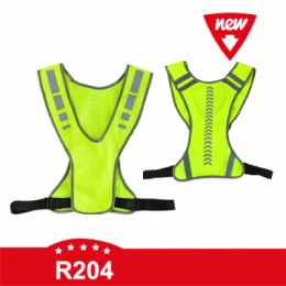 R204 Running Vest Adjustable Elastic Belt Safety Reflective Vest