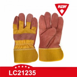 LC21235 Cow split leather Winter gloves with BOA Lining