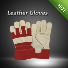 LP13210 Pig grain leather gloves with rubberized cuff