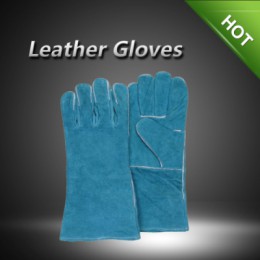 LC2013A Cow split leather gloves with full lining