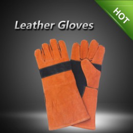 LC2021A Kevlar line cow split leather gloves