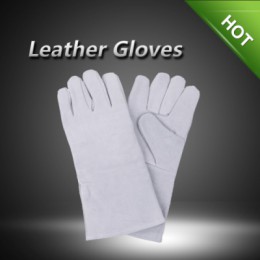 LC2015A Cow split welding gloves with full lining